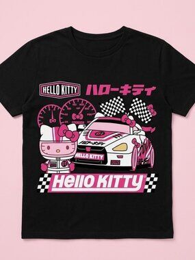 NWT Hello Kitty Pink Racing Graphic Tee
